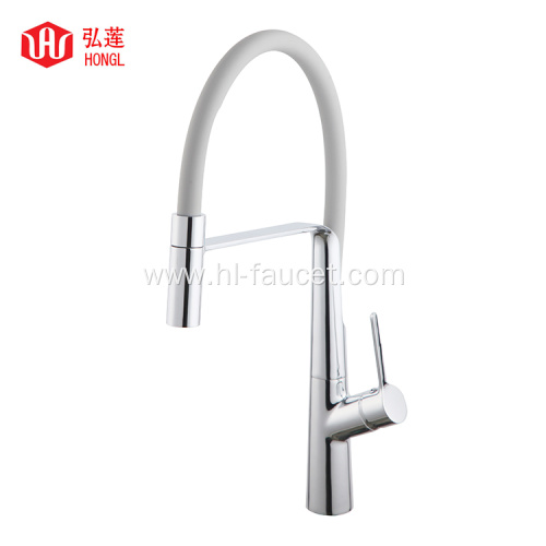 Black hose faucet countertop pull out mixer